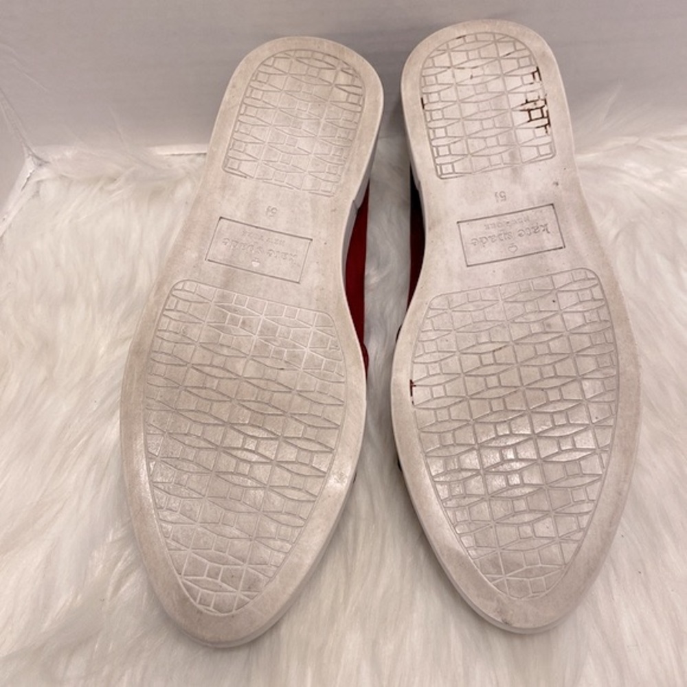 Kate Spade Courtney Grommet Slip On Burgundy Size 5 1/2 - Picture 10 of 11